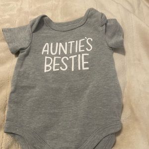 Cat & Jack Grey Auntie’s Bestie Onesie - Gender Neutral